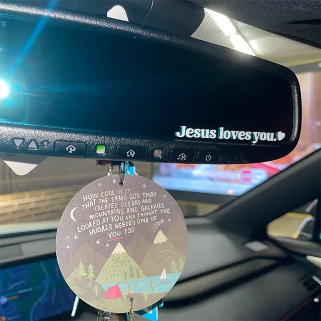 Jesus liebt dich Auto Vinyl Aufkleber Auto Innen-und Außen dekoration  Zubehör Text Aufkleber Dekor für Auto Spiegel Aufkleber - AliExpress