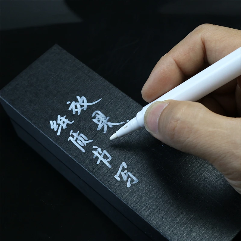 5PCS 흰색 수성 마커 부드러운 표면은 닦아낼 수 있습니다. 어린이 그림 그리기용 세척 가능한 페인팅 펜