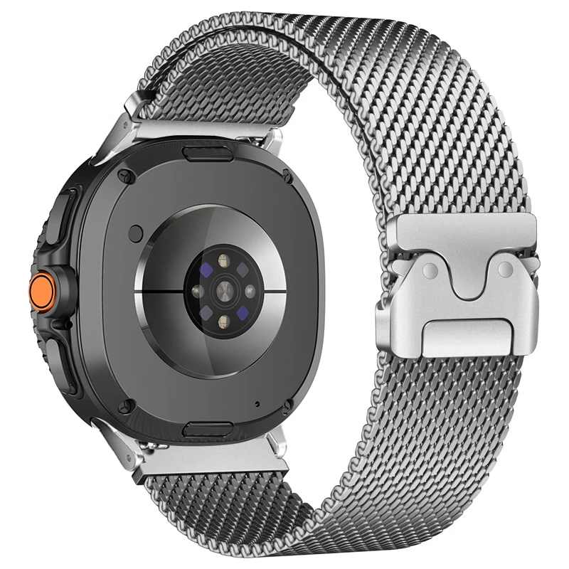 Sleek Milanese Stainless Steel Watch Strap