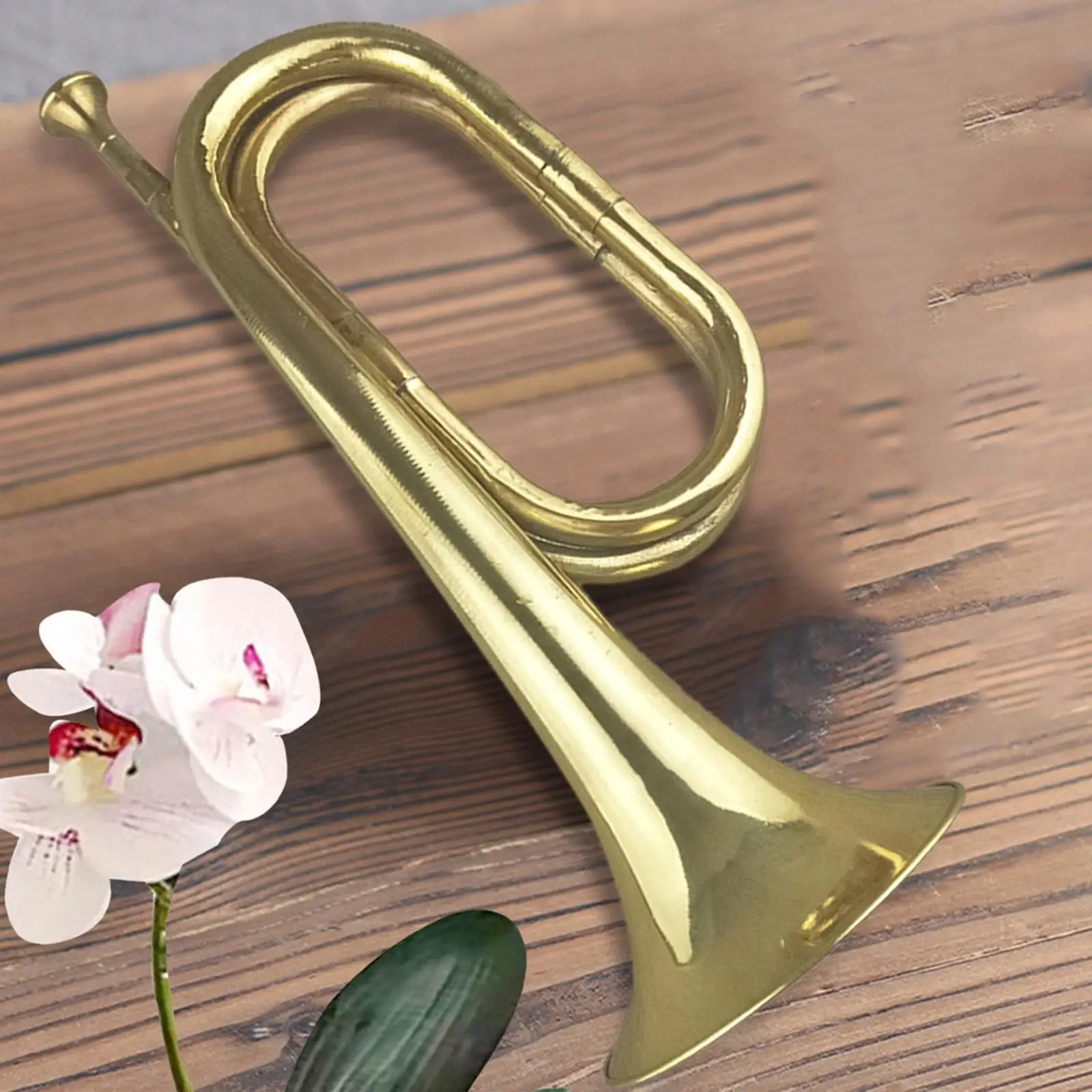 Brass and Copper Bugle Early Learning Toy Music Instrument Trumpet for Scouting Adults