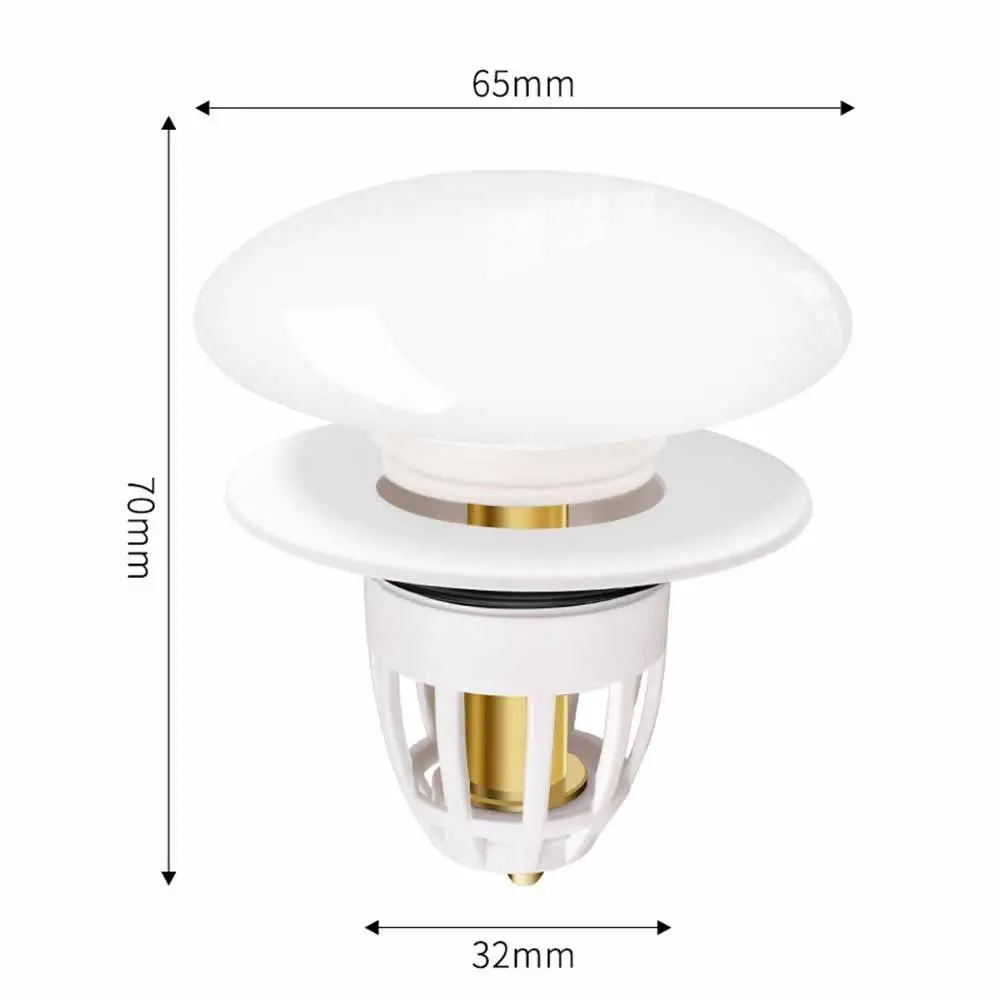 Universal Bathroom Sink Plug Stopper Washbasin Ceramics Core Bounce Up Drain Filter Bathroom Sink Drain Plug Anti-Clogging Anti-drain filter drain stopper basin drain stopper bathroom sink plug silicone drain stopper washbasin drain plug drain strainer bathroom sink stopper hair catcher stopper drain pipe plug