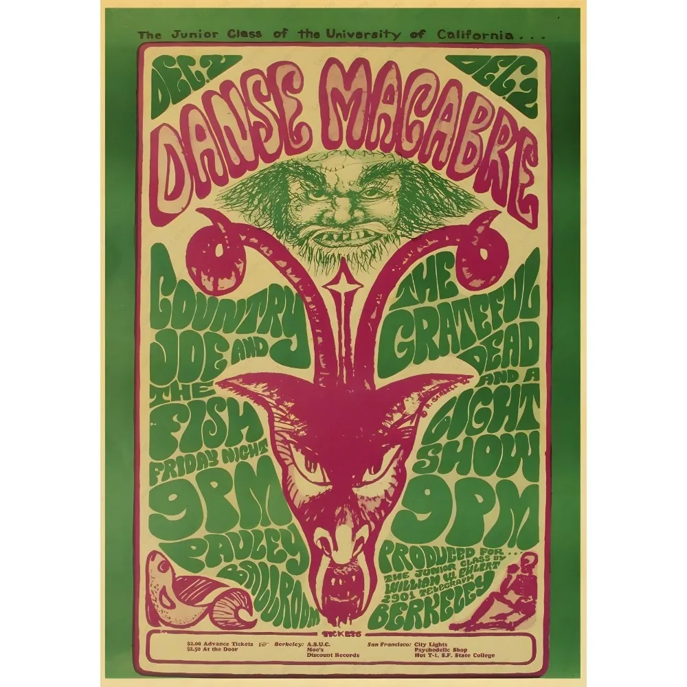 G-Grateful Dead Retro K-Krafts Poster für Zuhause, Wohnzimmer, Wandkunst, Garage, Raumdekoration – Detail 10