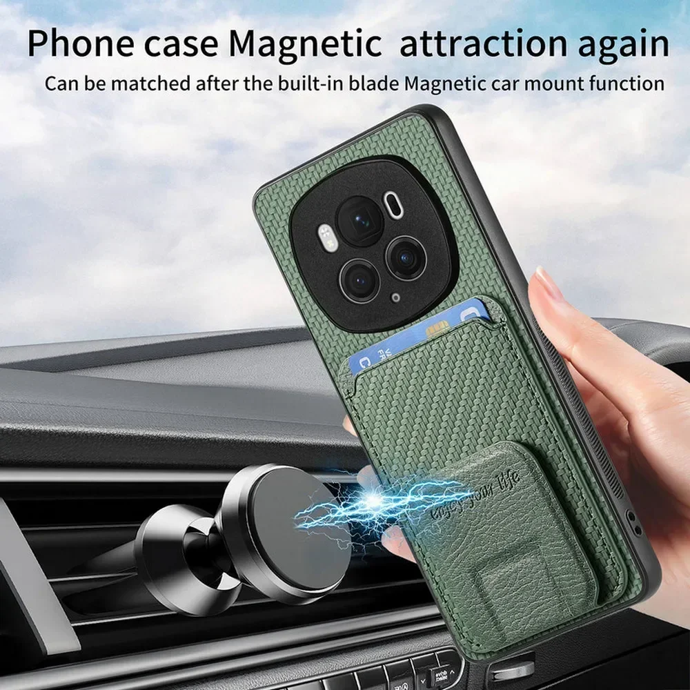 Luxury Leather Card Stand Back Cover for Huawei Honor Magic Series