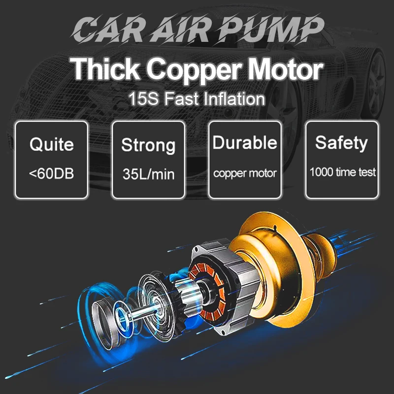 E-ACE �޴�� ���� ���� �ڵ��� ������ ������ ǳ�� (100-150PSI) �� ������ �з� ���������ִ� ���� 12V �ڵ� Ÿ�̾� ��â��