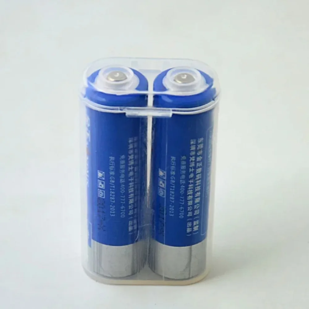 1PC 18650 배터리 휴대용 방수 투명 홀더 보관 상자 2개 섹션 18650용 투명 플라스틱 안전 케이스 도매