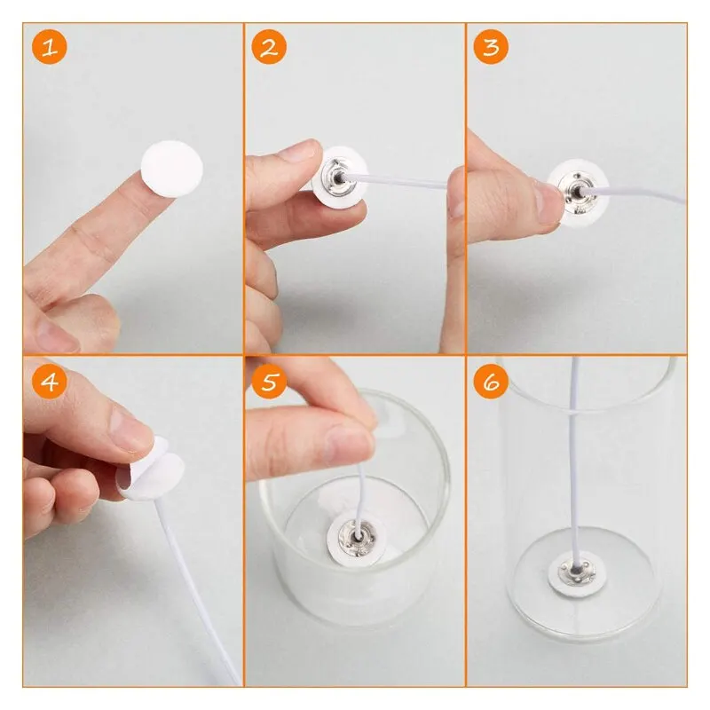 Candle Wick Stickers Candle Making Double-sided Round Sticker for Wax Fixed DIY Making Supplies 100pcs 15mm