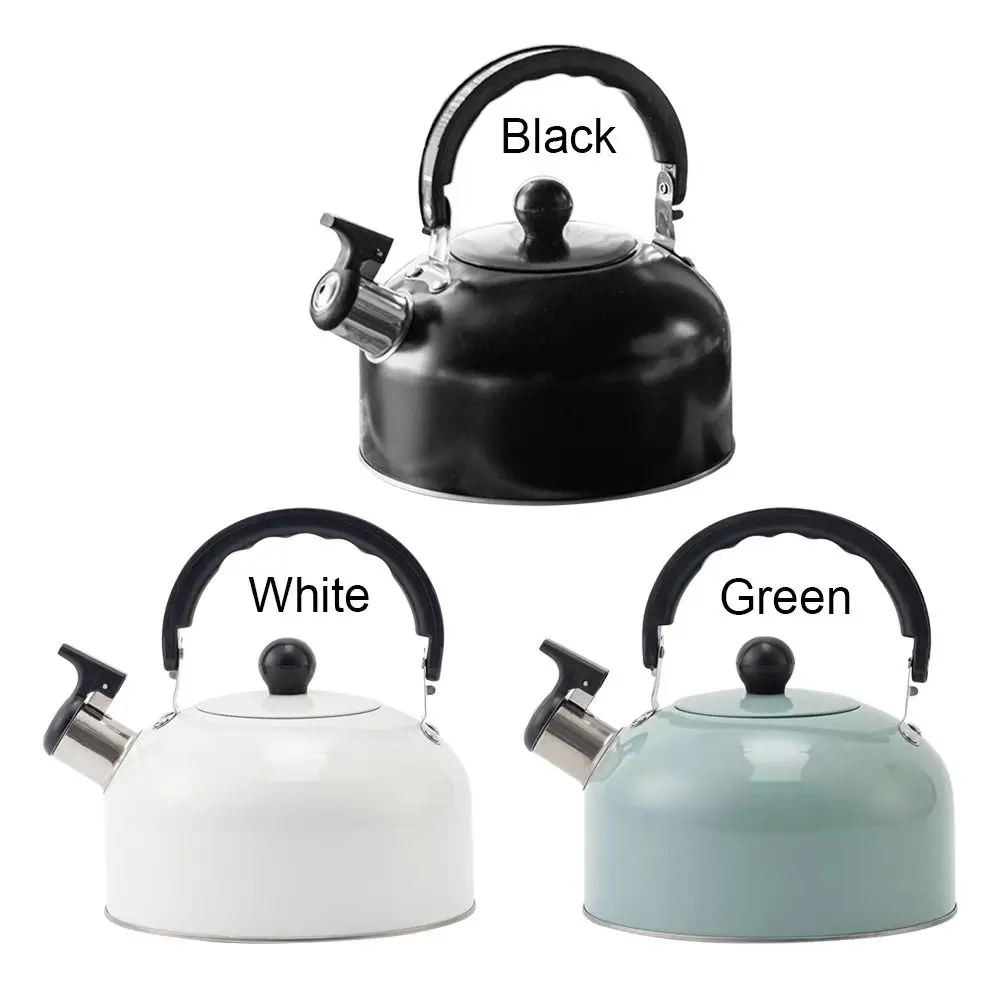 3L Whistle Kettle Electroplated Bronze Handle Whistle Coffee Tea Kettle Universal Gas Induction Cooker Kitchen Water whistling teapot