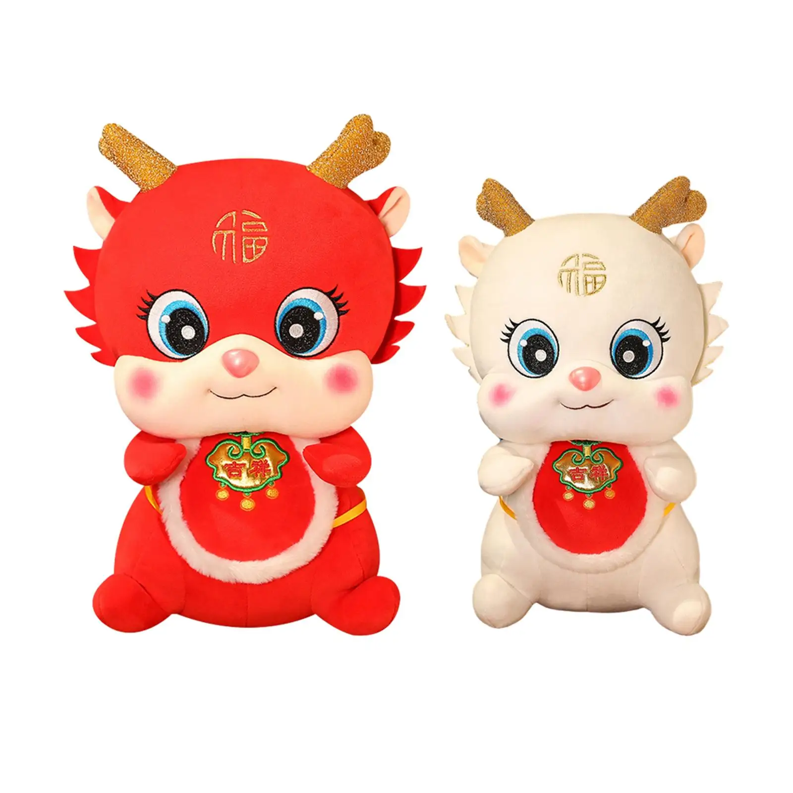 

Plush Toy Doll Chinese Dragon Doll Comfortable Animal Stuffed Figures Ornament for Cafe Party Supplies Birthday Present Decor