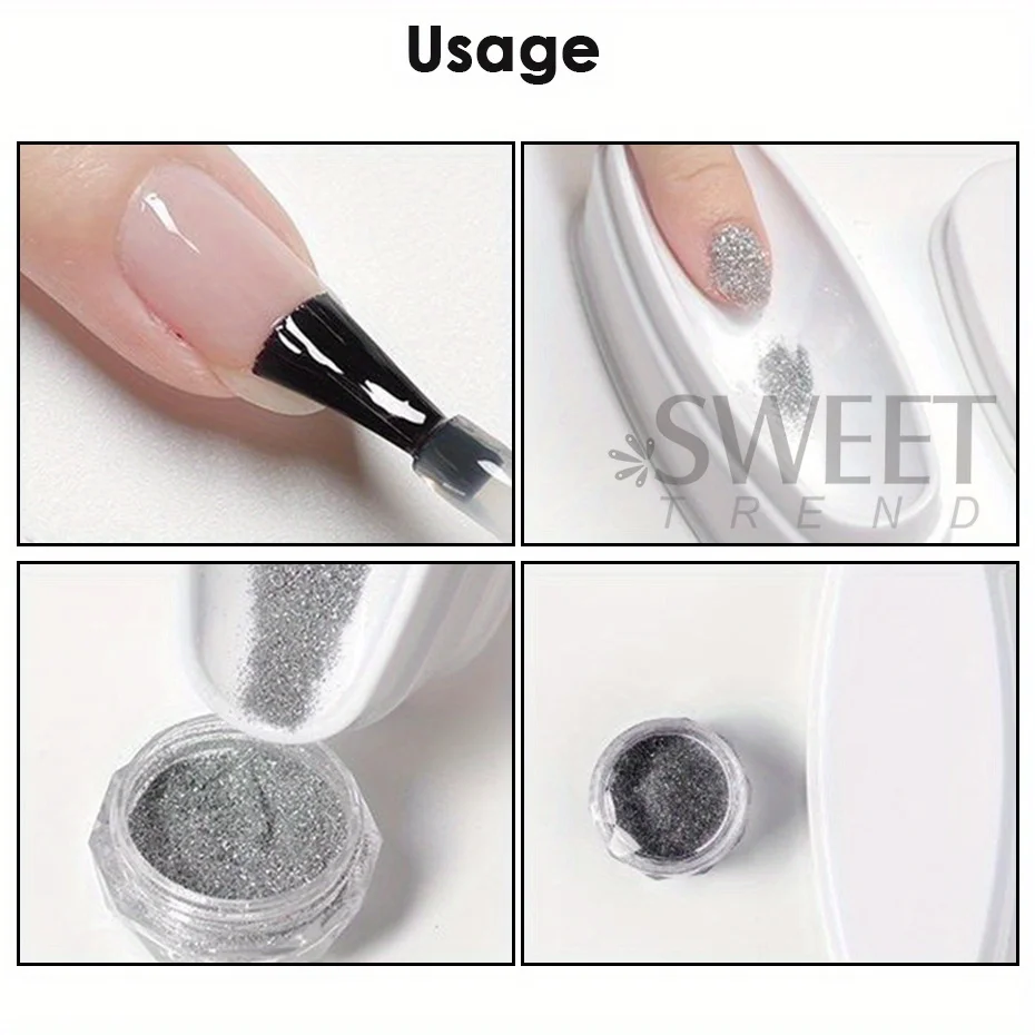 Sparkle Glitter Nail Art Storage Box Dip Powder Dust Saving Container Sequin Recycling Tool With Cap Portable Manicure Supplies