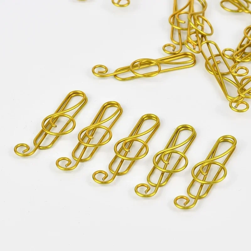 Musical Metal Paper Clips Stainless Steel Cute Paperclips Cartoon Bookmark Music Clamp Office School Stationery Supplies