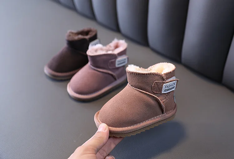 Eu Size 15-25 Winter Pluche Kindje Snowboots Dikke Kinderen Katoen Gevoerde  Schoenen Baby Babyschoenen Peuter schoenen - AliExpress