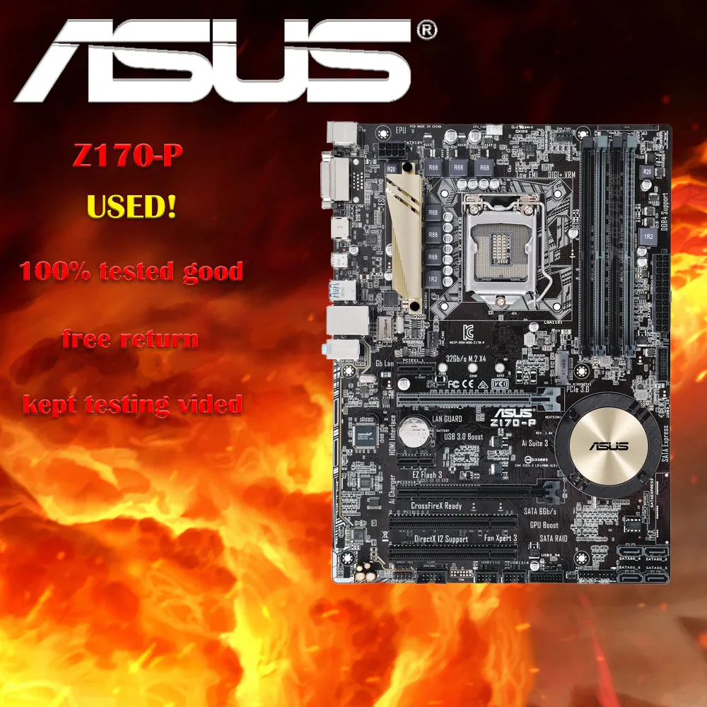 Asus Z170-PデスクトップマザーボードZ170ソケットlga 1151 i7 i5 i3 