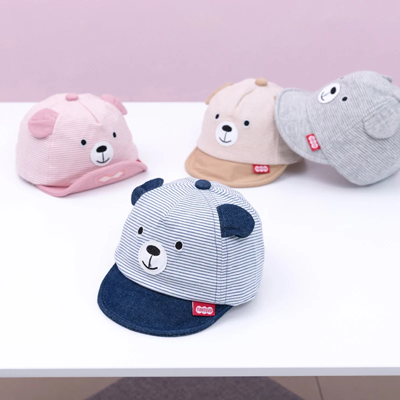 Berretto da baseball Baby Bear Nuova primavera estate Simpatico cartone animato Solid Sunhat Ragazzi Ragazze Berretti snapback in cotone Kid Hip Hop Fishing_voghion.com