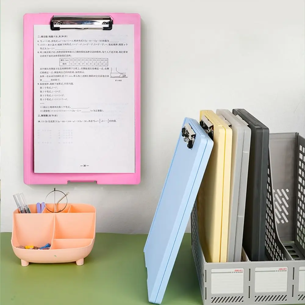 Large Capacity A4 File Clipboard Box Case File Storage Plastic A4 File Folder Waterproof Memo Clip Board Office Supplies