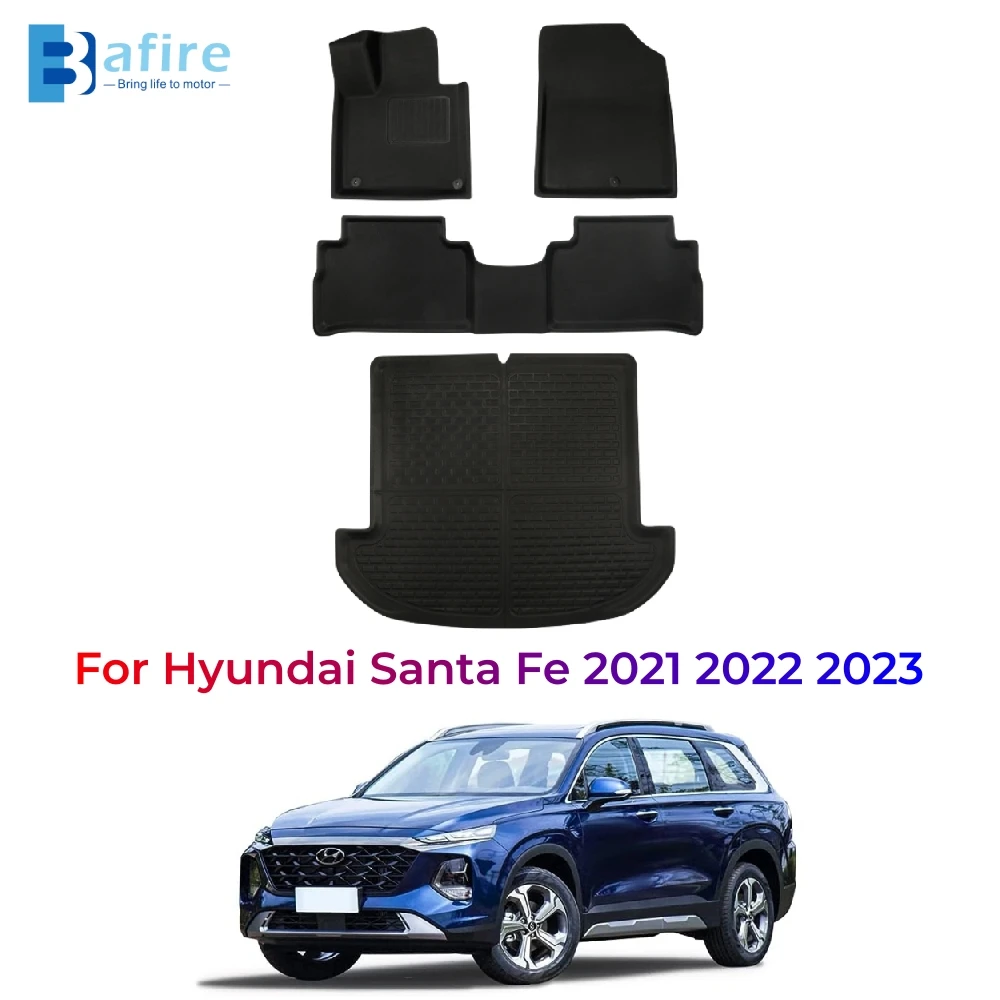 For Hyundai Santa Fe Floor Mats 2023 2022 2021(Only Non-Hybrid) All Weather  3-Layers XPE Floor Mat Cargo Liner LHD - AliExpress