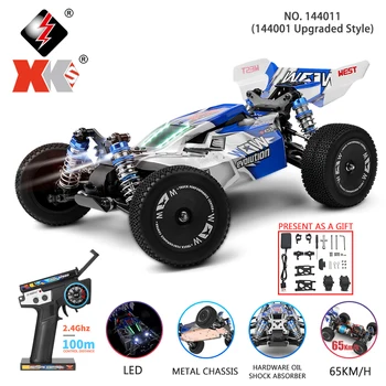 WLtoys Rc 자동차 144011 1/14 4WD LED 장난감, 144001 업그레이드 스타일, 소년 리모컨 드리프트 오프로드 게임 레이싱 모델, 어린이 선물