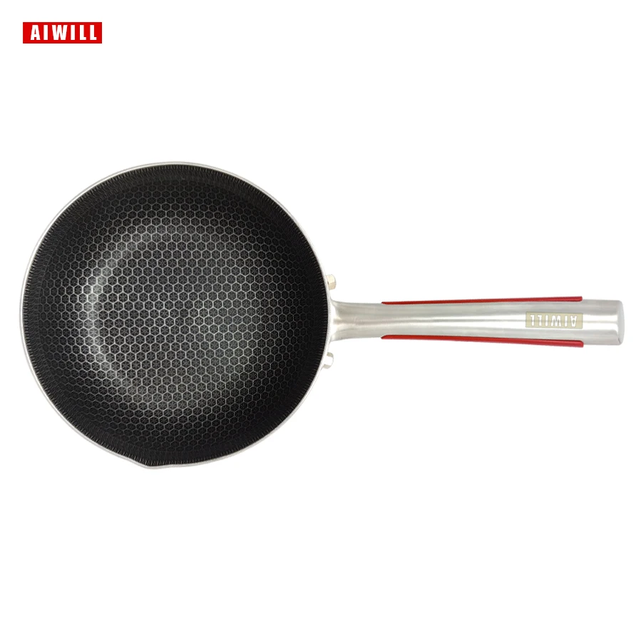 AIWILL 18cm mini frying pan kitchen nonstick pan 316 stainless