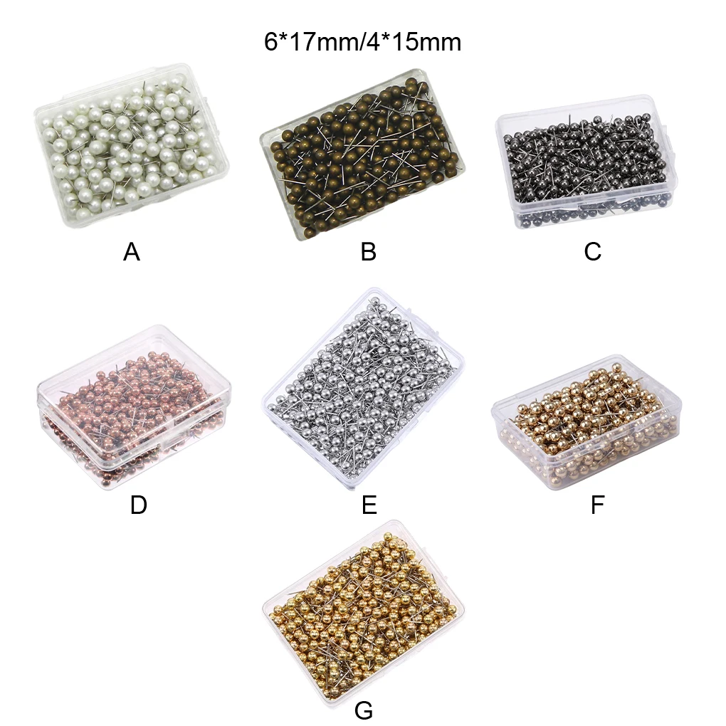 Plastic Pin Durable And   Thumbtacks For Bulletin Board Multi-color Metal Rose Pin Cork Fixing Pin Ball Map Pin