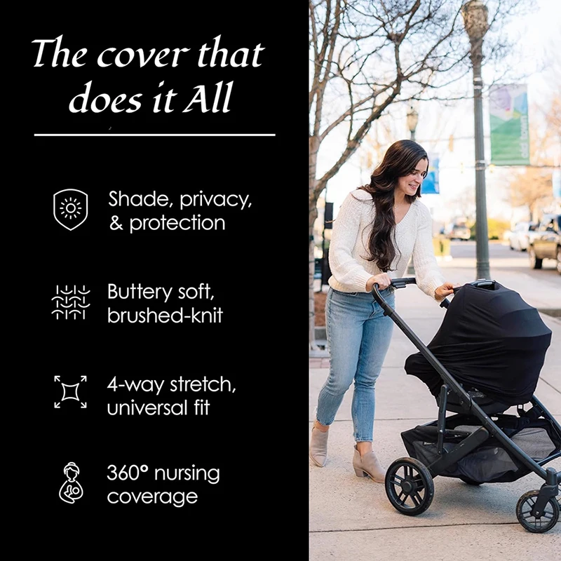 Multifunctional Baby Breastfeeding Cover Car Seat Cover Canopay Extra Soft And Stretchy Breathable Multi-use Baby Stroller