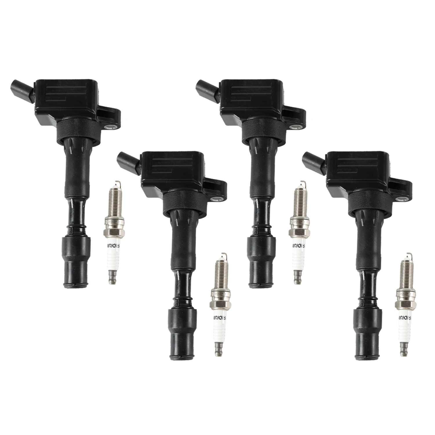 4 Stück Zündspulen + 4 Stück Iridium-Zündkerzen für 2017–2022 Kia Optima Forte5 2.0L L4 UF816 273002 E601 27300-2E601 – Detail 12