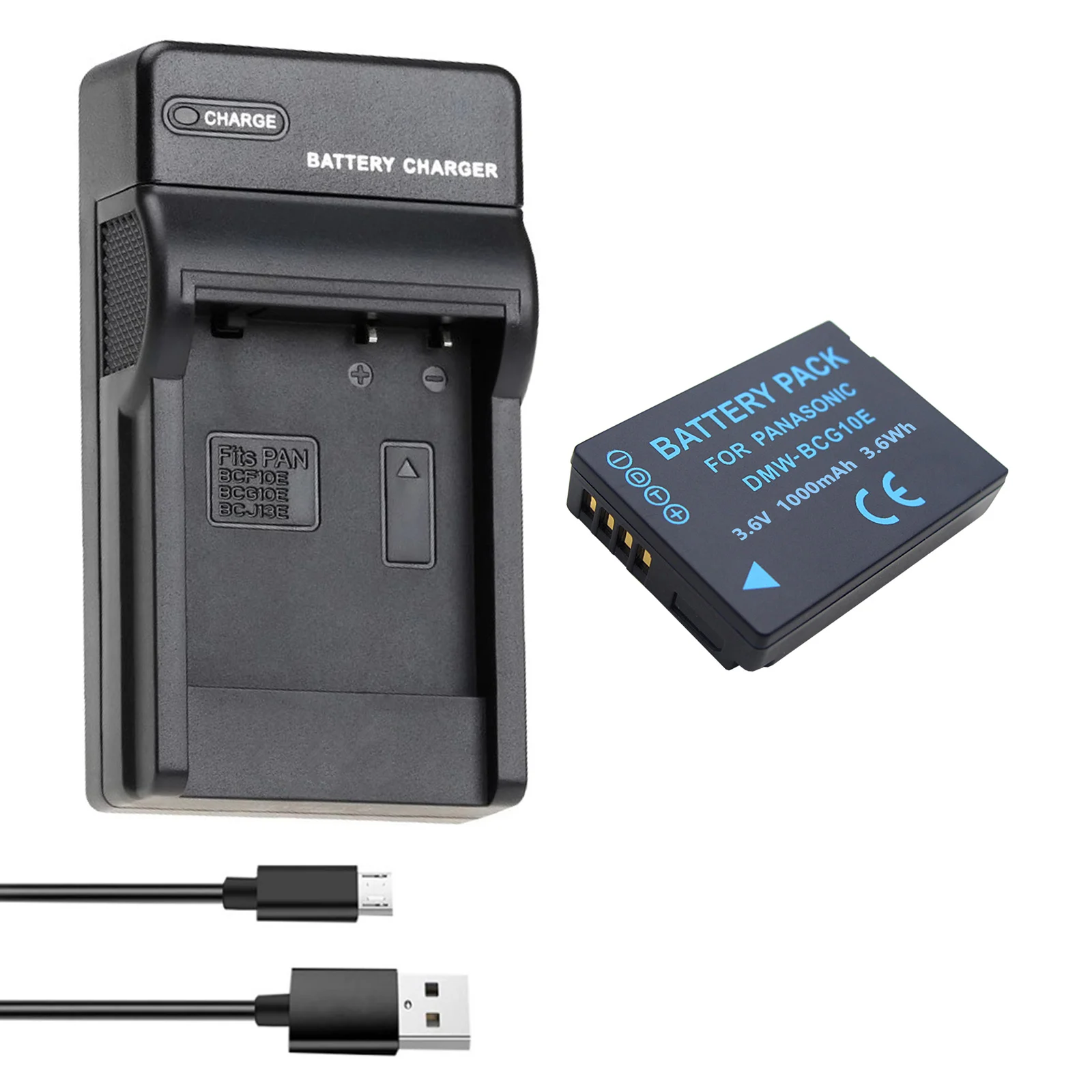 バッテリー充電器,Panasonic lumix DMW-BCG10 DMC-3D1 DMC-TZ7 DMC-TZ8