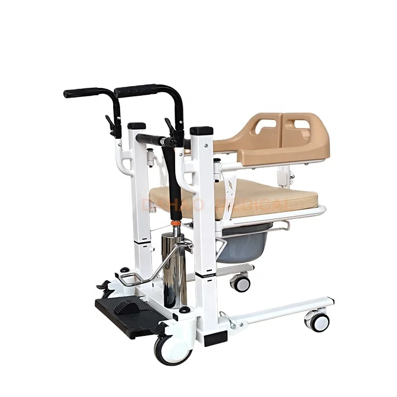 

Portable Nursing Patient Disabled Lift Hydraulic Transfer Wheelchair From Chair to Bed Car Seat Toilet