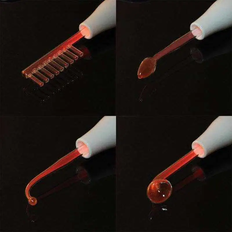Skin Care Treatment High Frequency Massage Machine With Comb Beauty Device High Frequency Ozone Therapy Wand electrotherapy skin care tool facial bubble beauty device