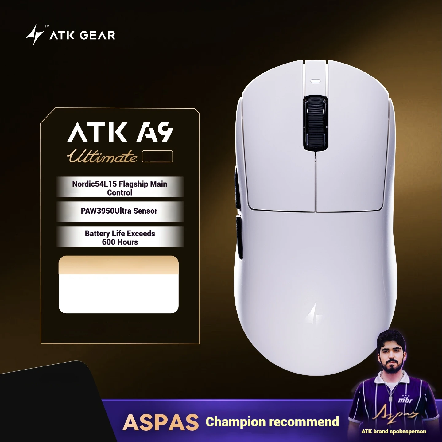 ATK Dragonfly A9 Ultimate Gaming Mouse Ergonomic Design Wireless E