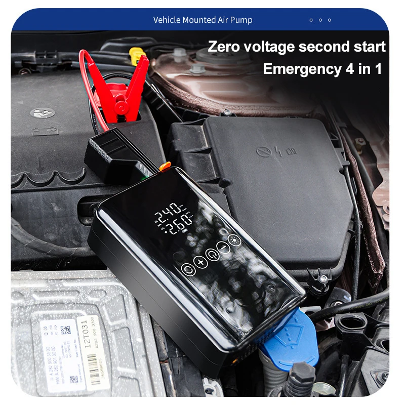 7 in1 Car Emergency Start Jump Wireless Power Inflatable Pump All-in-one Hitchhiker Multi-function Auto Battery Lighter Starter