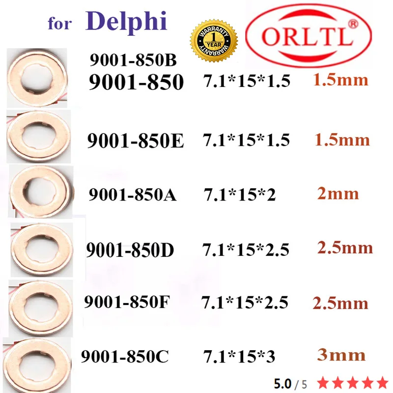 

10pcs for RENAULT 82 00 240 244 EJBR02101Z EJBR01701Z 82 00 365 186 Injector Copper Washer