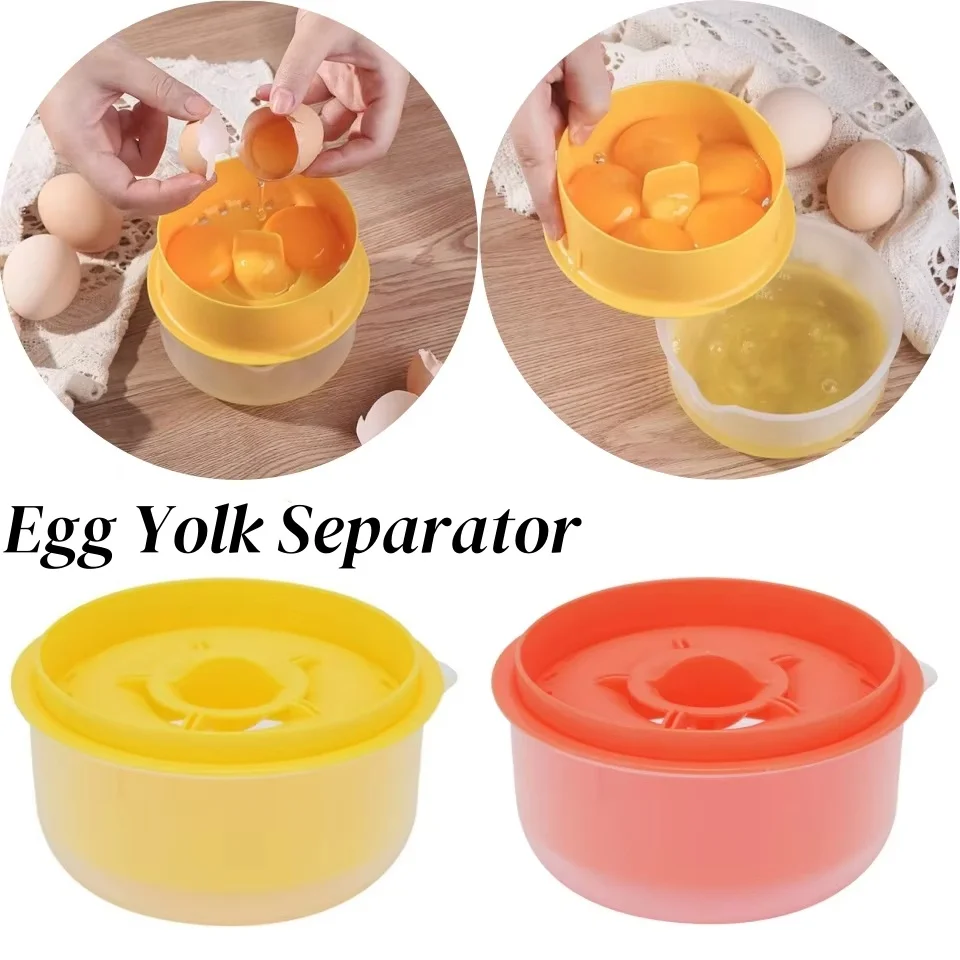 Egg Yolk White Separator Kitchen Eggs Filter Separating Gadgets Portable Large Capacity Household Cooking Baking Accessories