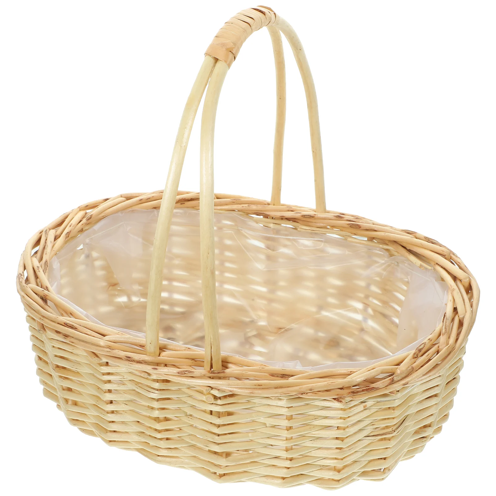 

Handmade Rattan (oval Chicken Leg Basket) Home Hamperation Picnic for Storage Storage Baskets Wicker Handheld Fruit