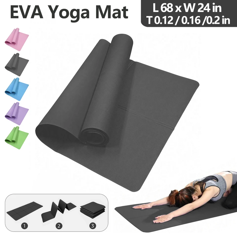 Foldable Eco Friendly Eva Yoga Mat For Pilates And Floor Workouts_voghion.com