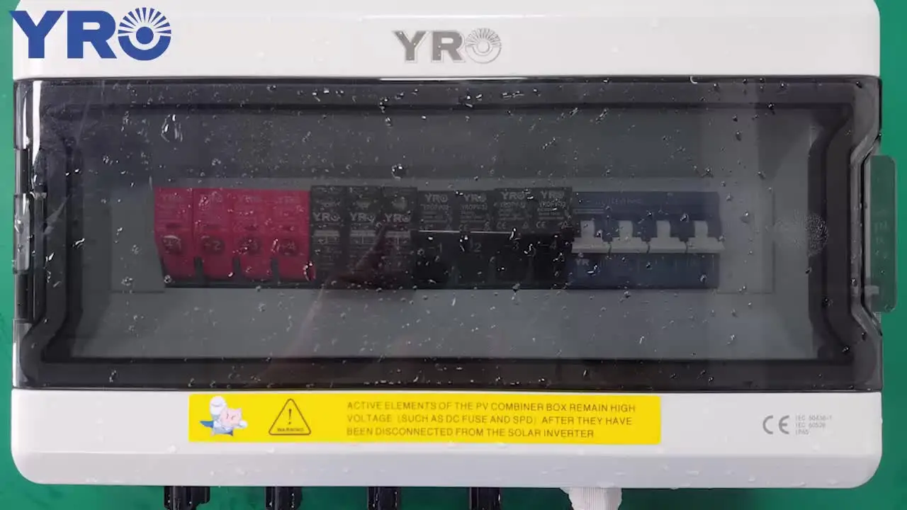YRO 4 в 2 выхода 1000 В PV Combiner Box Солнечная система Открытая солнечная энергия струны