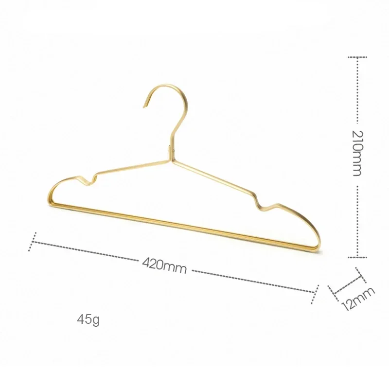 10pcs Aluminum Alloy Clothing Hanger Golden Durable Domestic Coat Supplies Organizer Adult Hanging 2