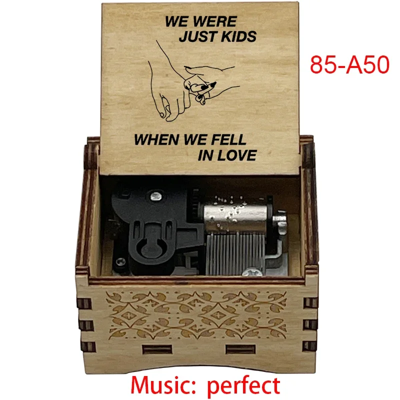 Wind Up Perfect Music Box Wooden Mechanical Movement Custom Singer Print Cute Girlfriend Wife Birthday Festival Christmas Gift 3