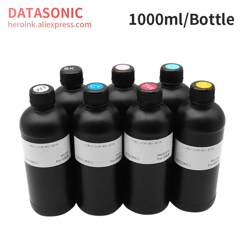 

1000 мл/бутылка, УФ-чернила для печатающей головки Toshiba CE4, УФ-сухие чернила для планшетного принтера Toshiba 6090UV 2513UV