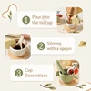 Baby Wooden Afternoon Tea Set Tea Party Tableware Wooden Handiccraft Toy Kitchen Pretend Play Set for Toddlers Kid Birthday Gift 4