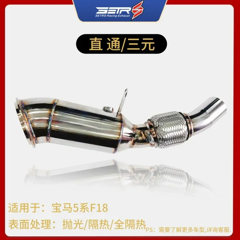 High flow Pipes branch downpipe Exhaust Pipe with ca for 530 525 Front Section Straight-through