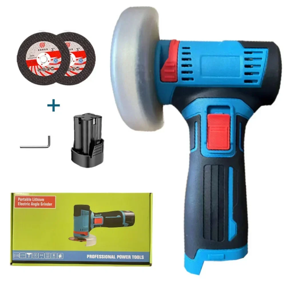 18V 76mm Mini  Angle Grinder Cordless Polishing Machine Diamond Cutting with Accessories Rechargeable Lithium Battery Power Tool 3