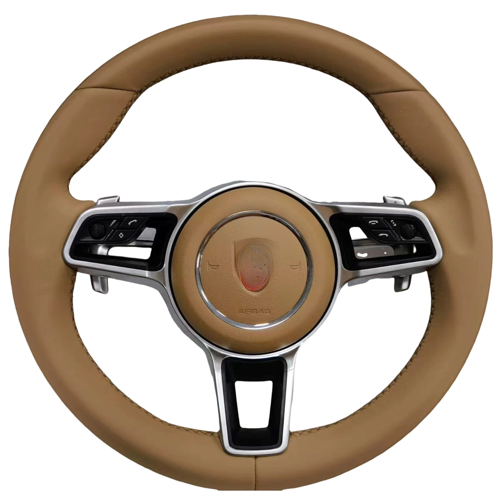 

Leather Steering Wheel Upgrade For Porsche Panamera Macan Cayenne Cayman 918 911 718 970 971 958 Customized Steering Wheel