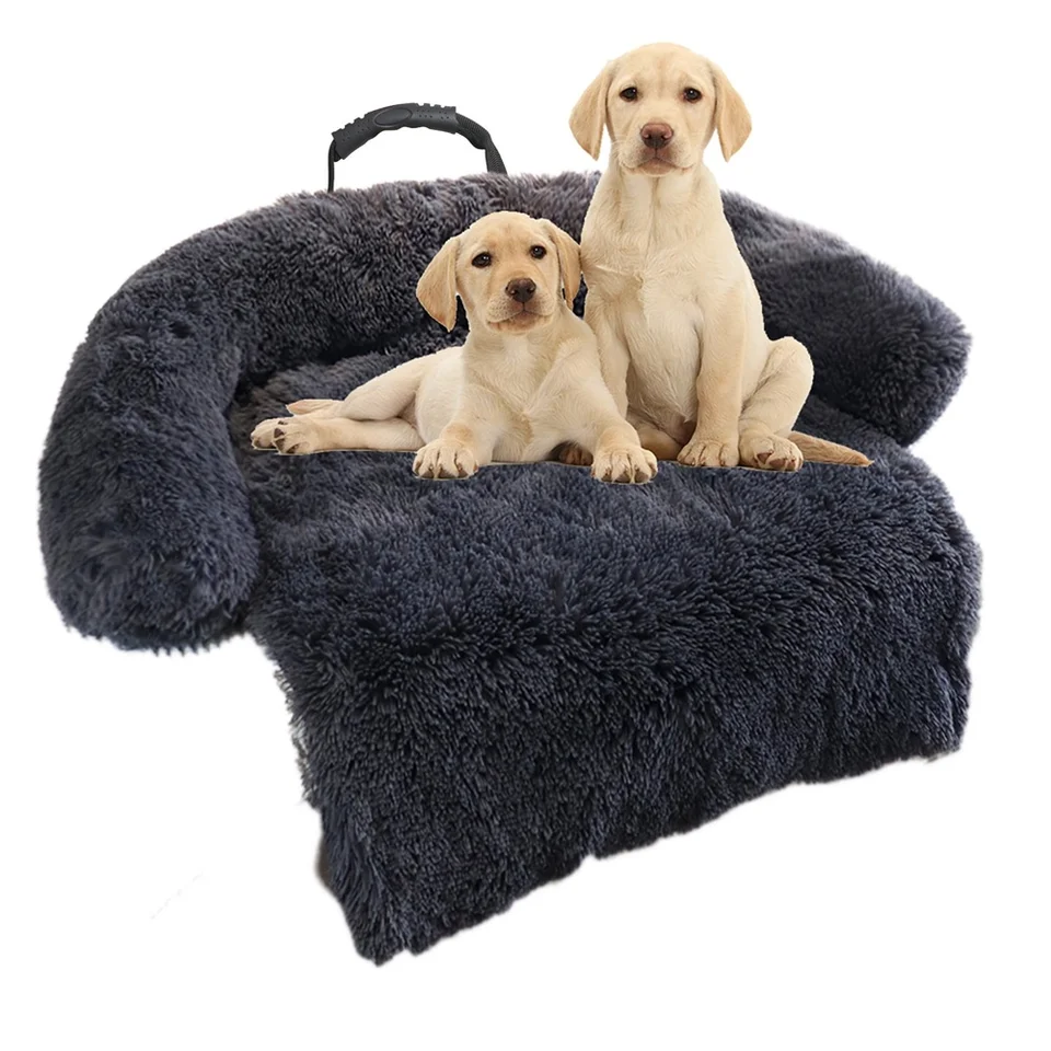 Plush Dog Bed with Removable Washable Cover