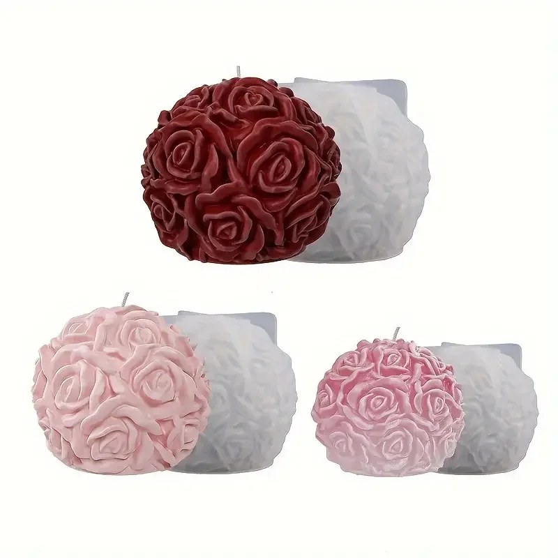 3D Rose Ball Mold 4