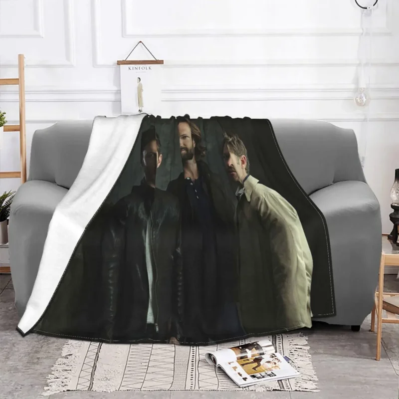 

Supernatural Blanket Fleece All Season Horror Portable Lightweight Throw Blankets for Bed Car Bedding Throws