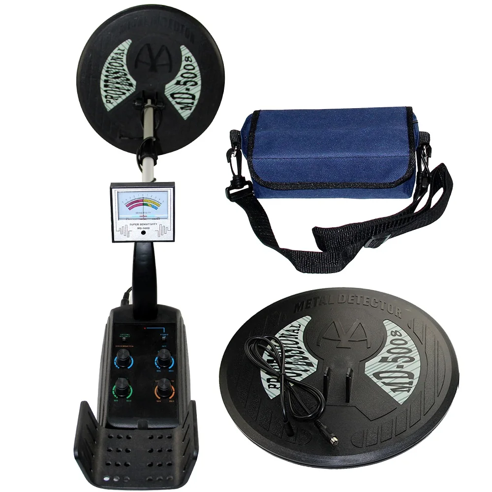 Original High-End MD-5008 Underground Metal Detector Gold Digger Treasure  Hunting High Depth With Two Coils Tool Equipment