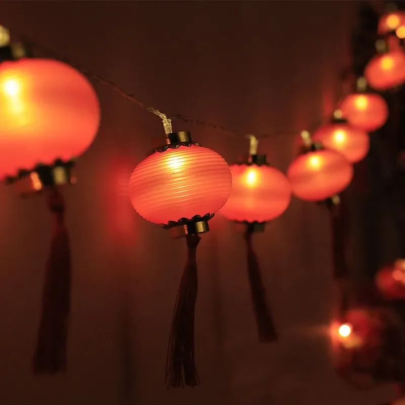 

New Year Lantern for Home Decoration, Red Lantern, Spring Festival, Holiday Supplies, Festive Supplies, 20LED
