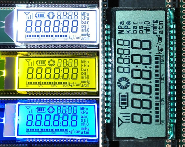 100PIN TN Positive 6-Ziffern Segment LCD Panel 5V Zapfsäule