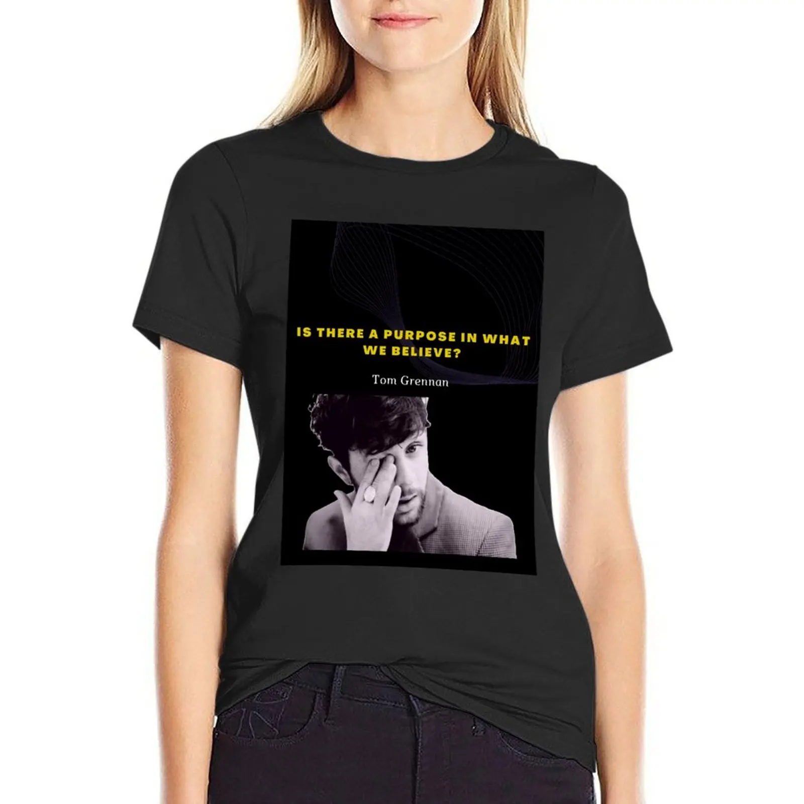 

TOM GRENNAN Sweet Hallelujah T-Shirt tees summer top Short sleeve tee t-shirts for Women cotton
