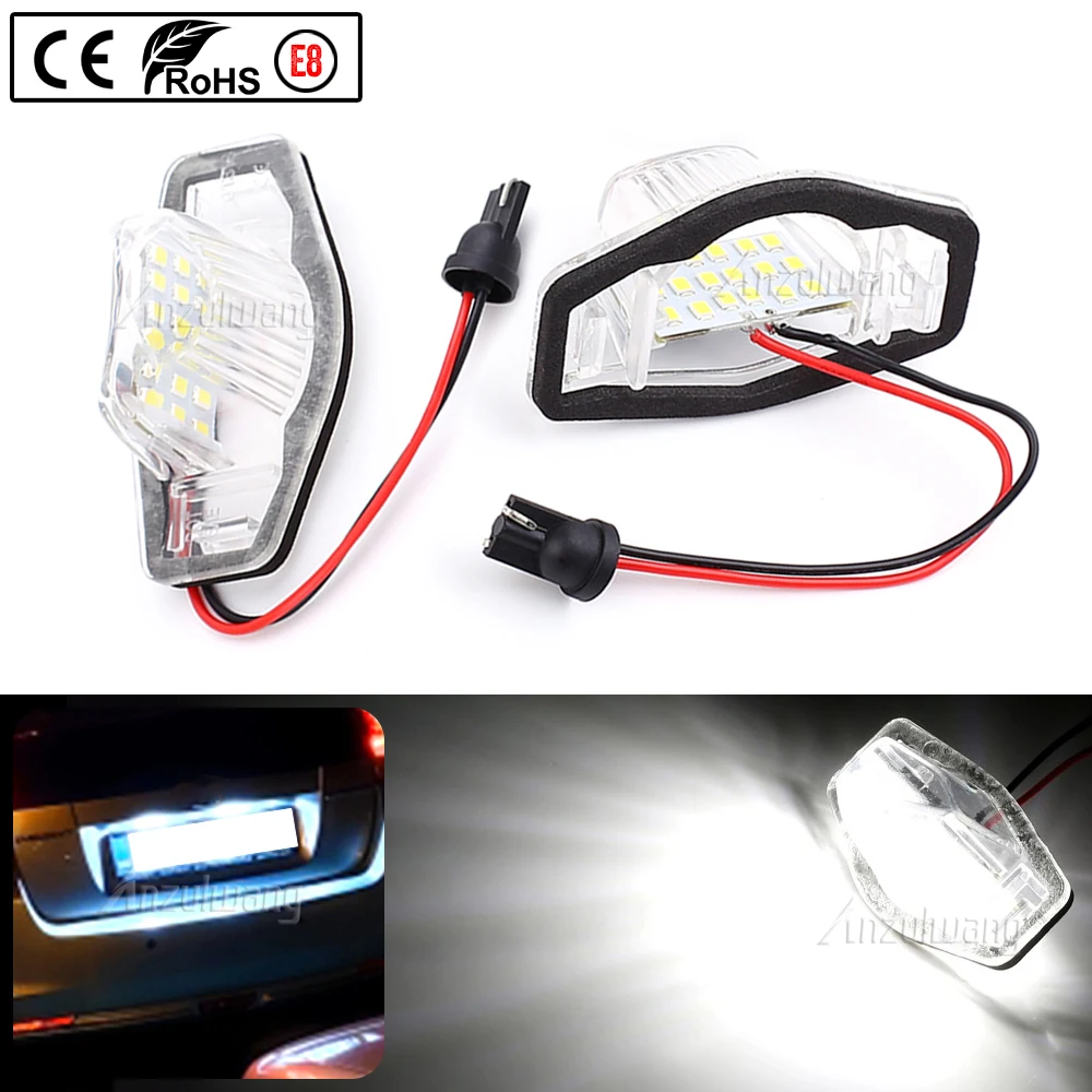 

2x Led License Plate Light Lamp For Honda Odyssey Fit Jazz Stream Freed Logo Insight CR-V Vezel HR-V FR-V Edix Vezel