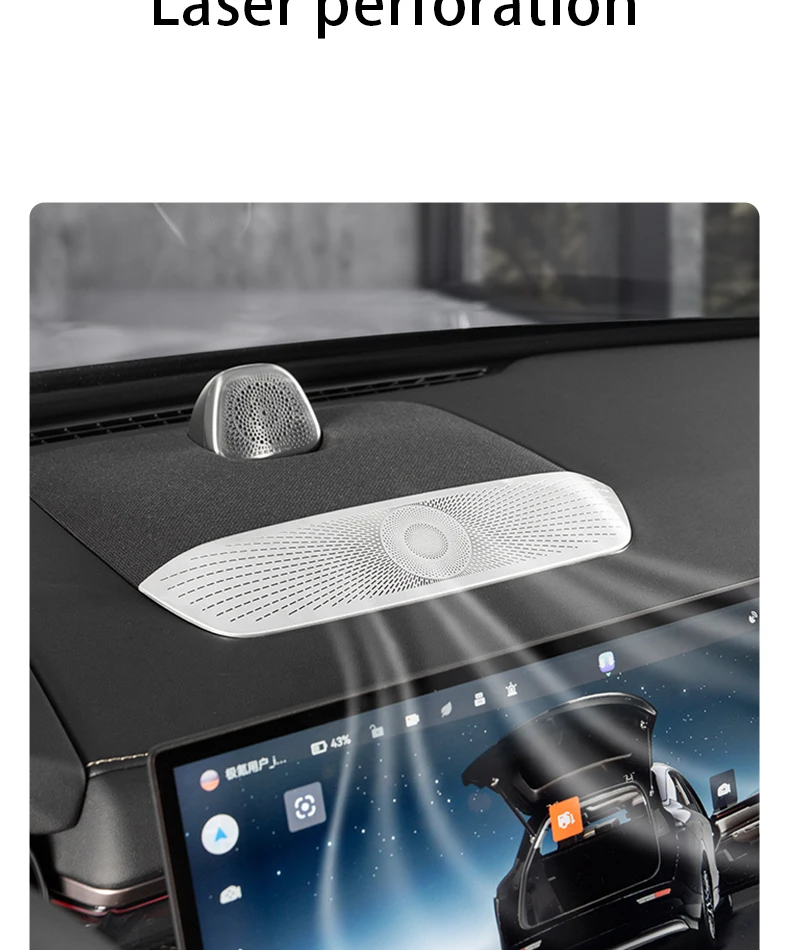 ZEEKR 7X Klimaanlage Steckdose Maske Instrument Typhoon Outlet Metall Schutzhülle Auto Innen Modifikation Zubehör – Detail 5